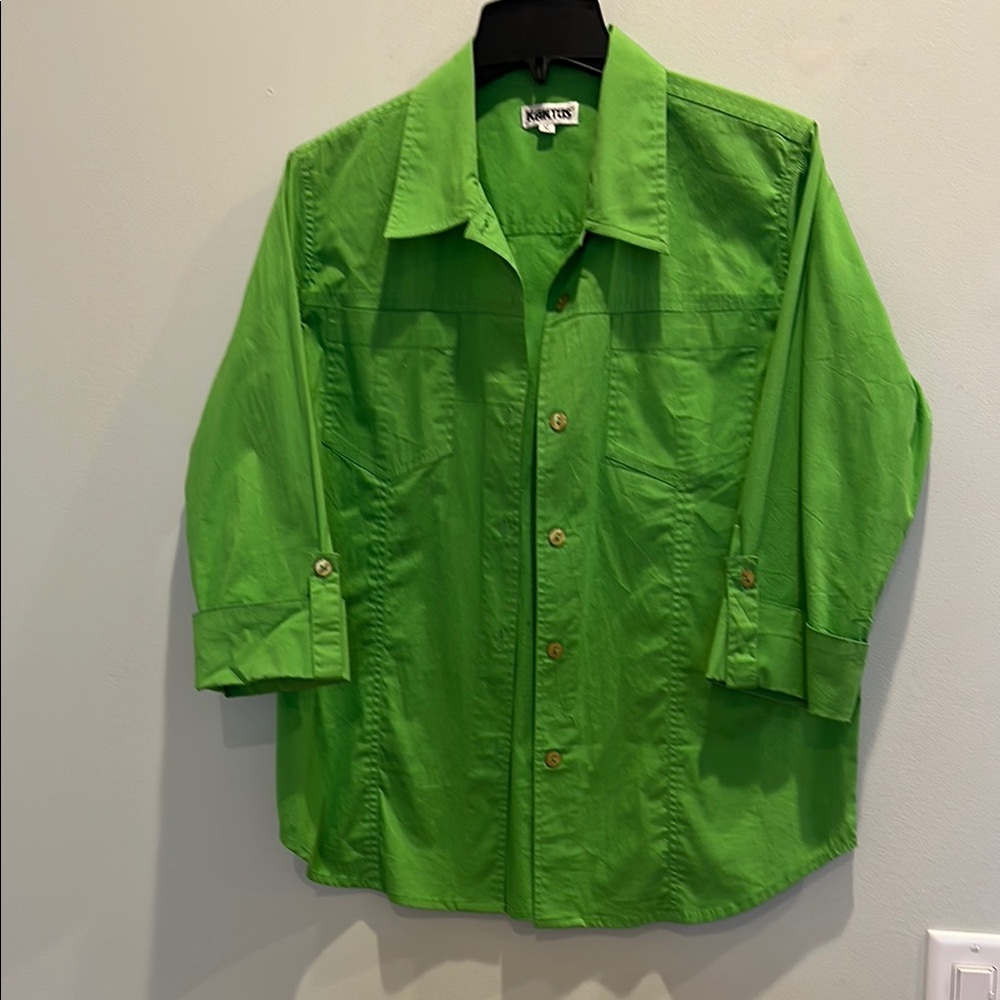 Vintage Kactus Green Button Down Women’s Shirt - M
